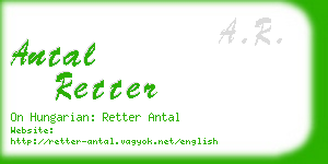 antal retter business card